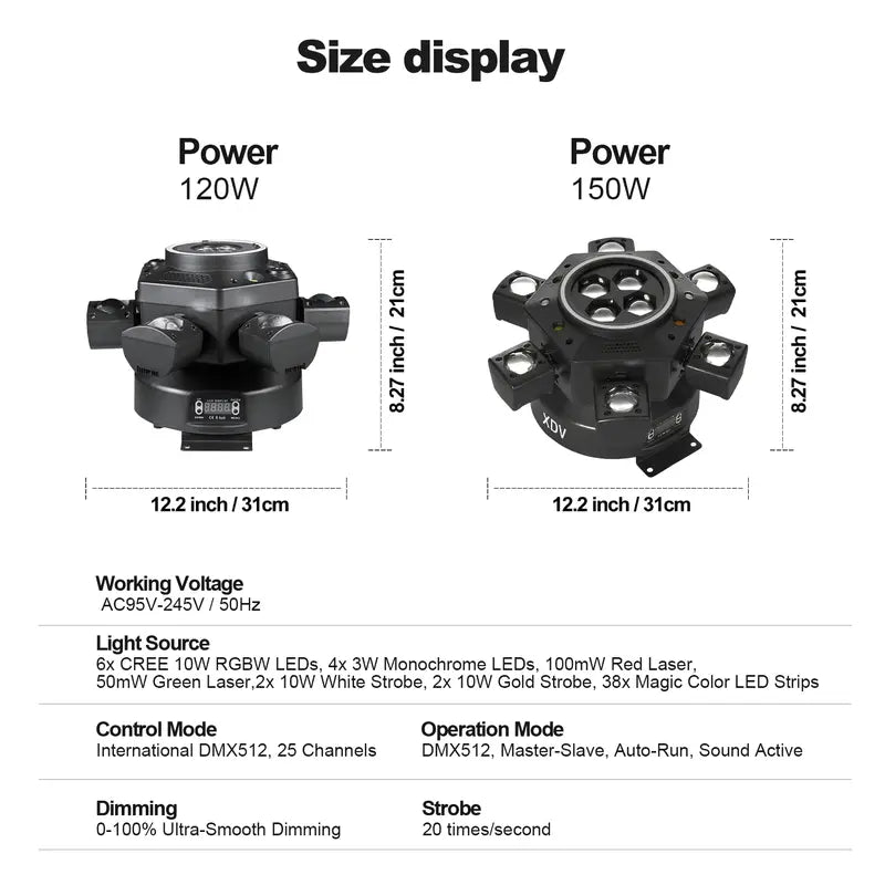 🎤 Professional Moving Head Stage Light for DJ, Party & Event Lighting ✨