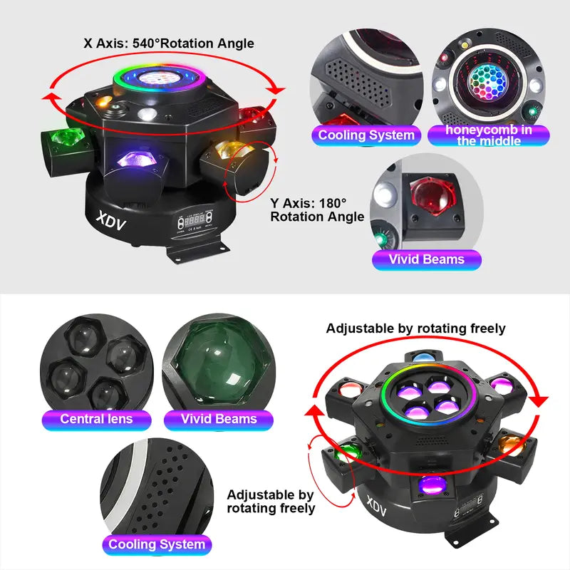 🎤 Professional Moving Head Stage Light for DJ, Party & Event Lighting ✨